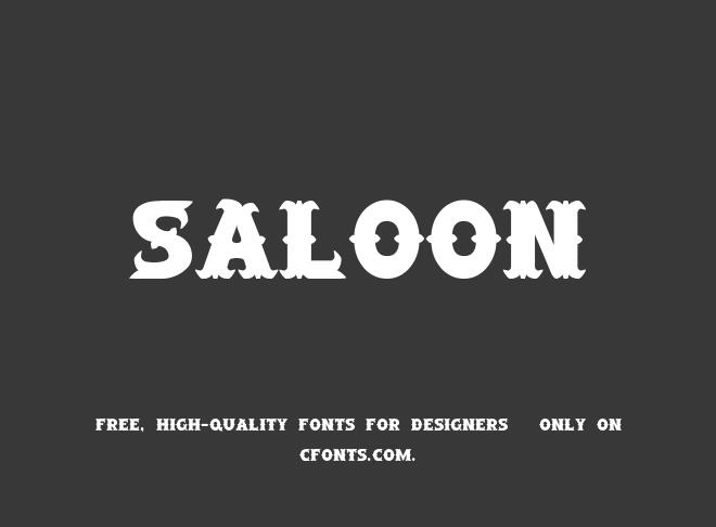 Saloon Font