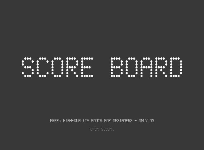 Score Board Font