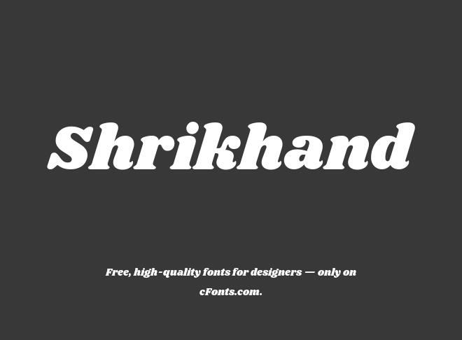 Shrikhand Font