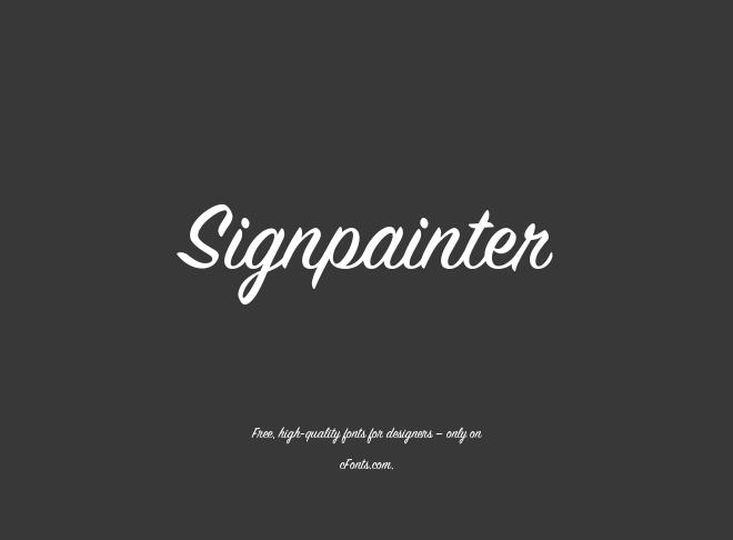 Signpainter Font