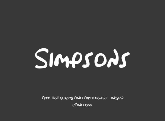 Simpsons Font
