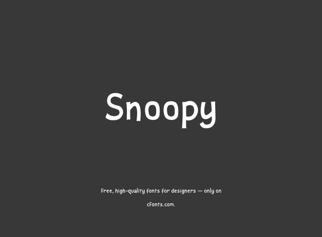 Snoopy Font
