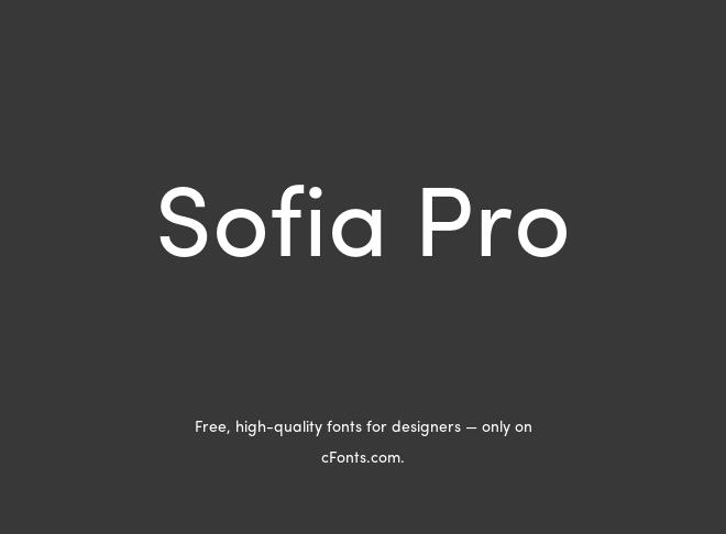 Sofia Pro Font