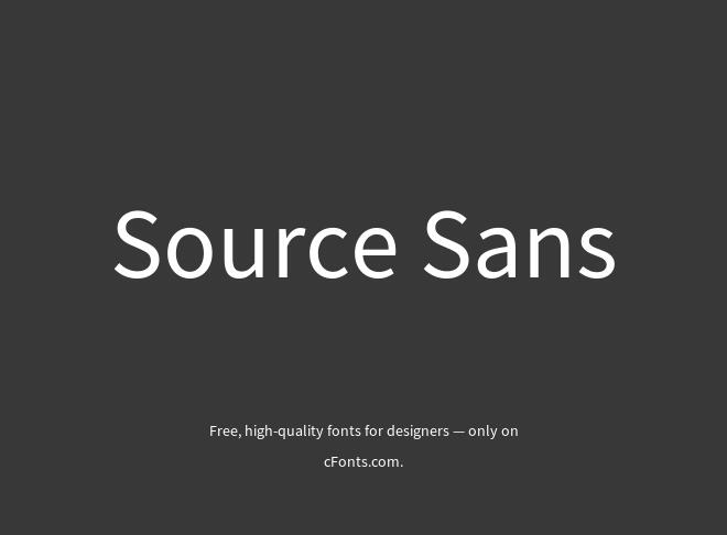 Source Sans Font