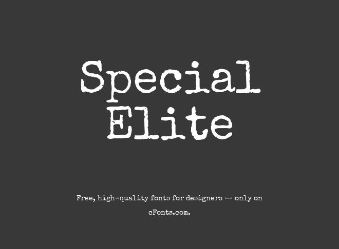 Special Elite Font