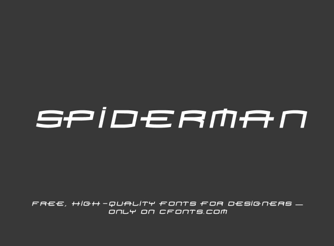 Spiderman Font