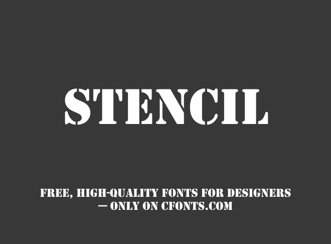 Stencil Font
