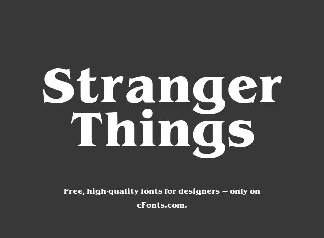 Stranger Things Font