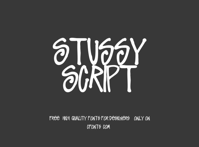 Stussy Script Font
