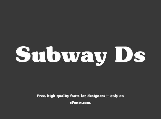 Subway Ds Font