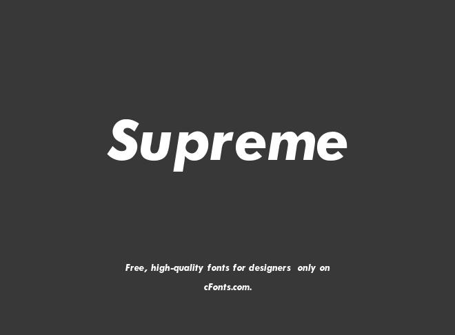 Supreme Font