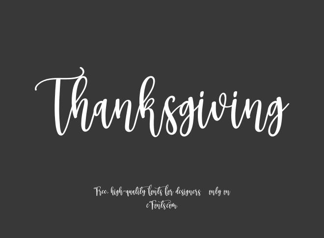 Thanksgiving Font