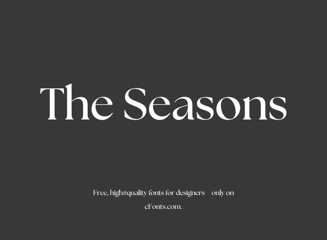 The Seasons Font