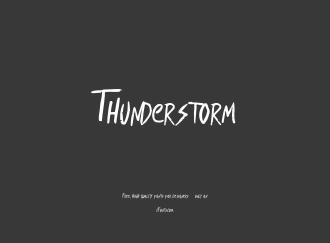Thunderstorm Font