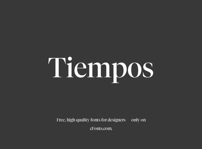 Tiempos Font Family