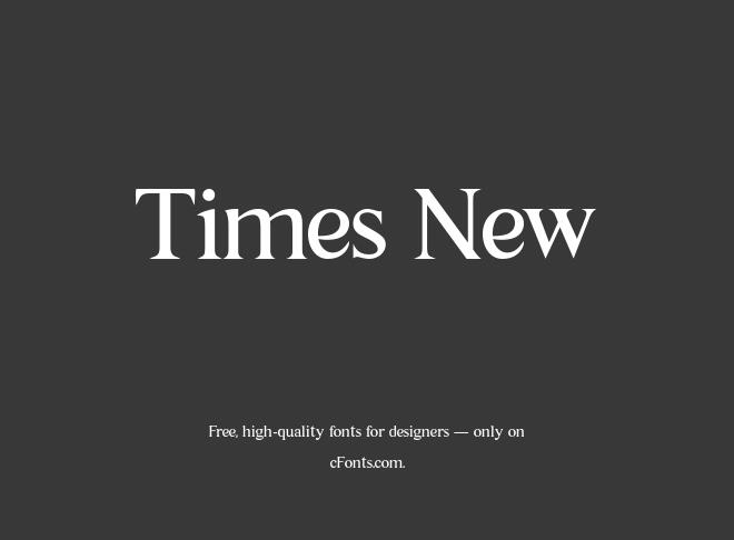 Times New Font