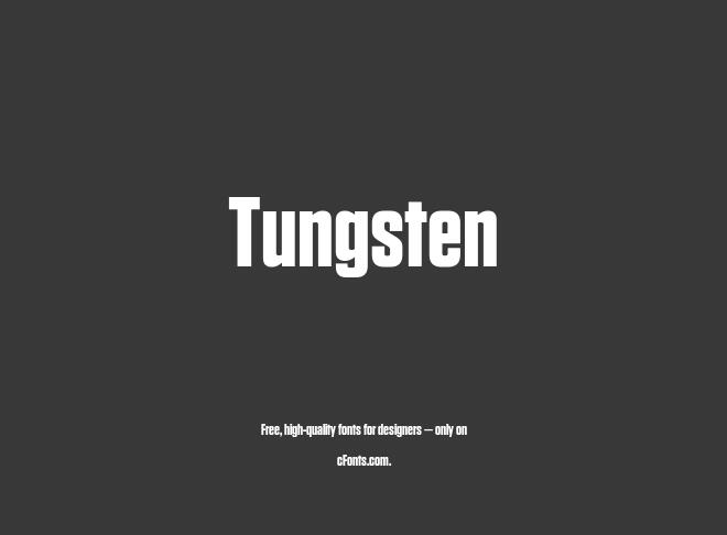 Tungsten Font