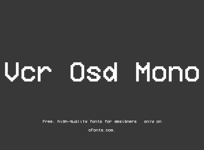 Vcr Osd Mono Font