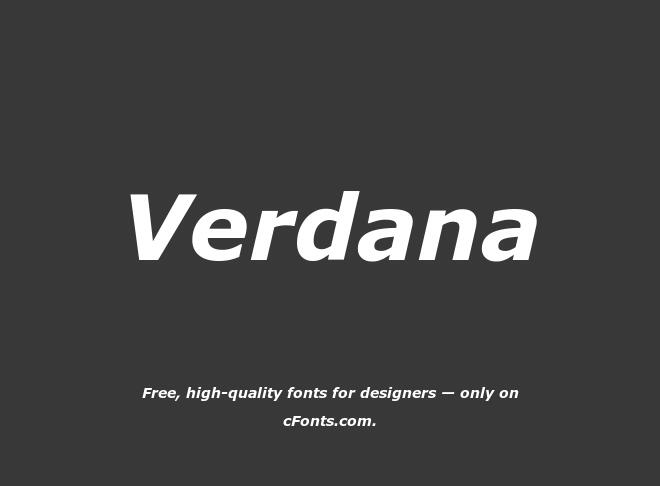 Verdana Font Family
