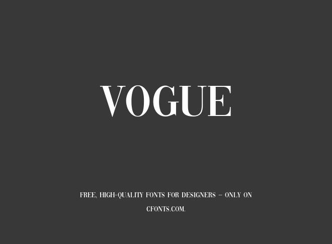 Vogue Font