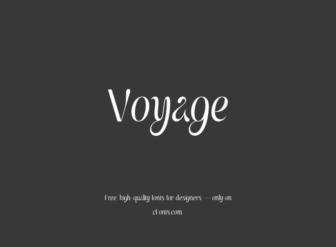 Voyage Font
