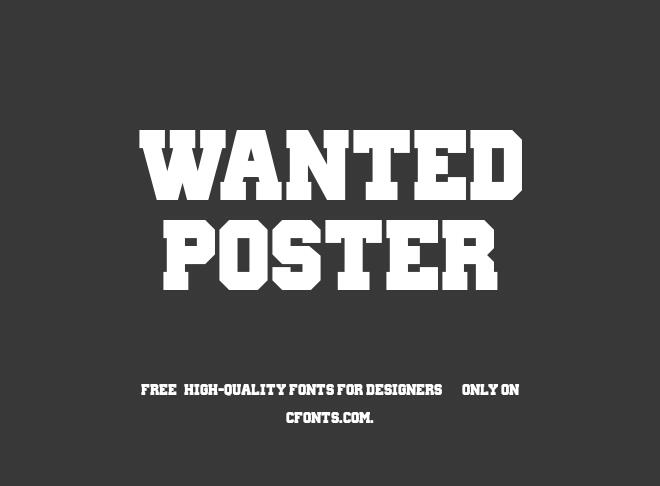 Wanted Poster Font