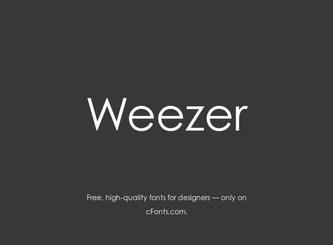 Weezer Font