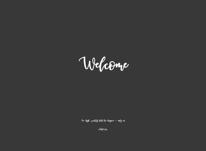 Welcome Font