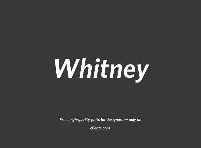 Whitney Font
