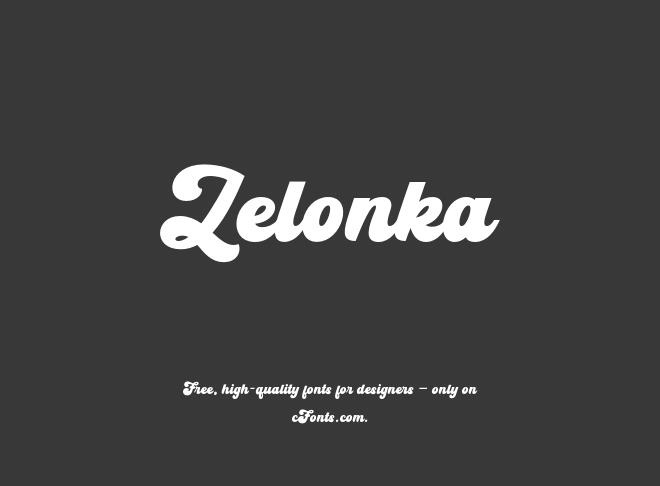 Zelonka Font